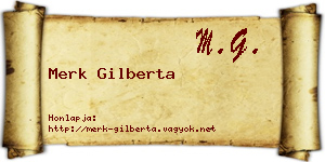 Merk Gilberta névjegykártya